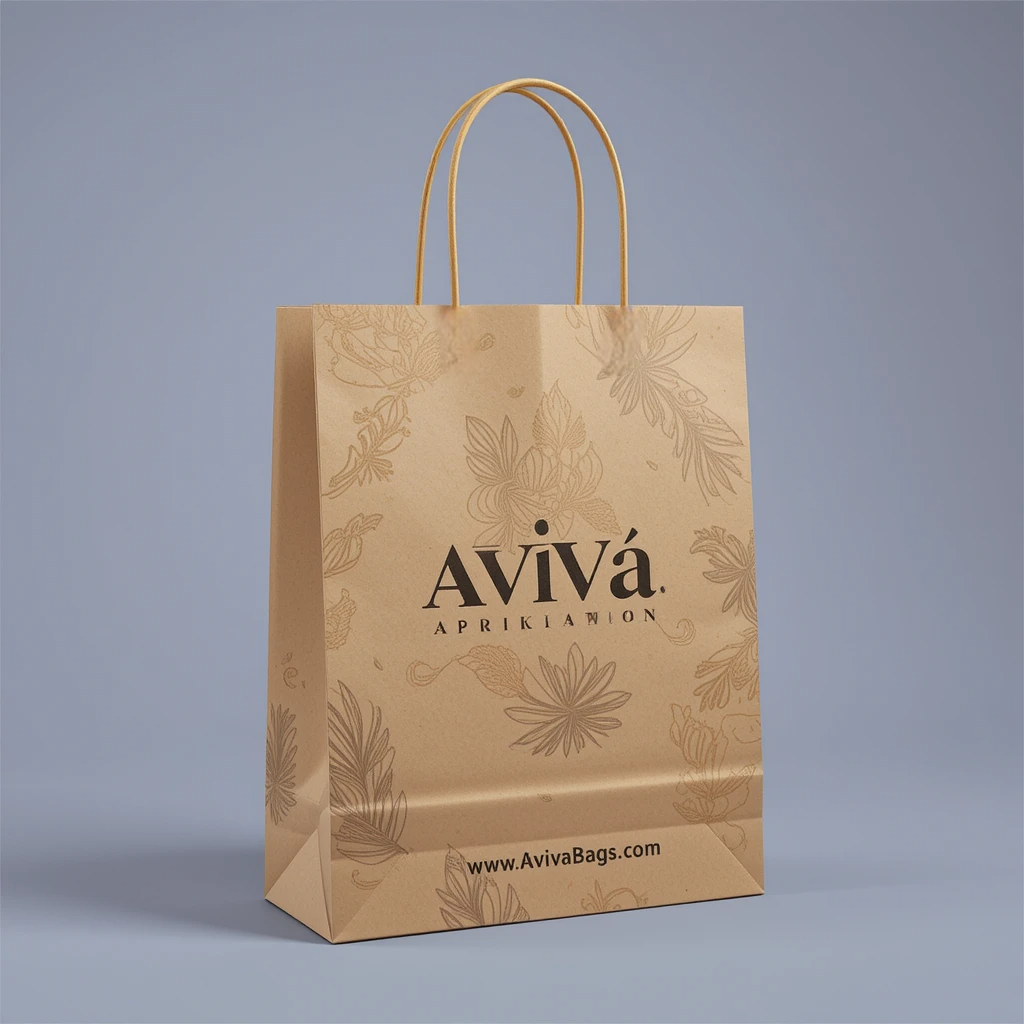 Brown Paper Bag with print